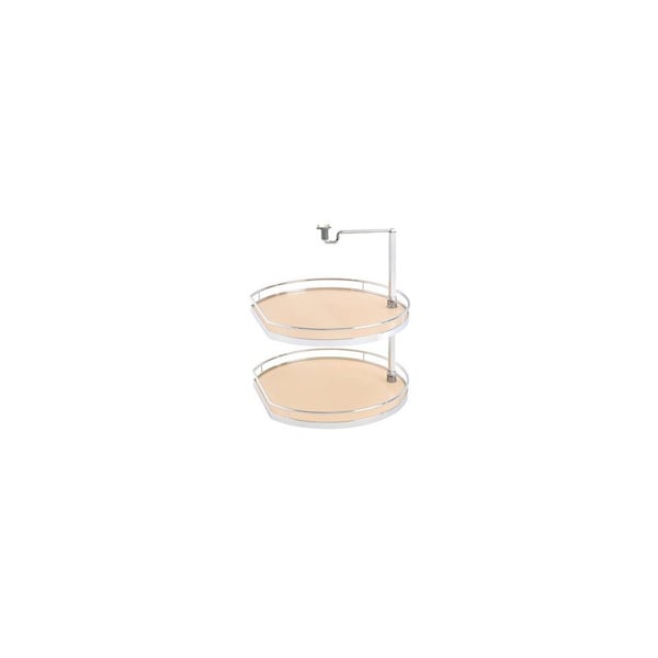 Kessebohmer D-Shape 2 Shelf 26 to 30-1/2H Champagne Maple Twister Lazy Susan Set 2500610103 - main